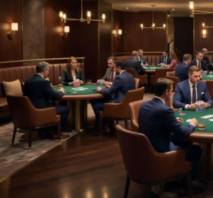 Interior elegant al Poker Lounge-ului Association des copropriétaires 